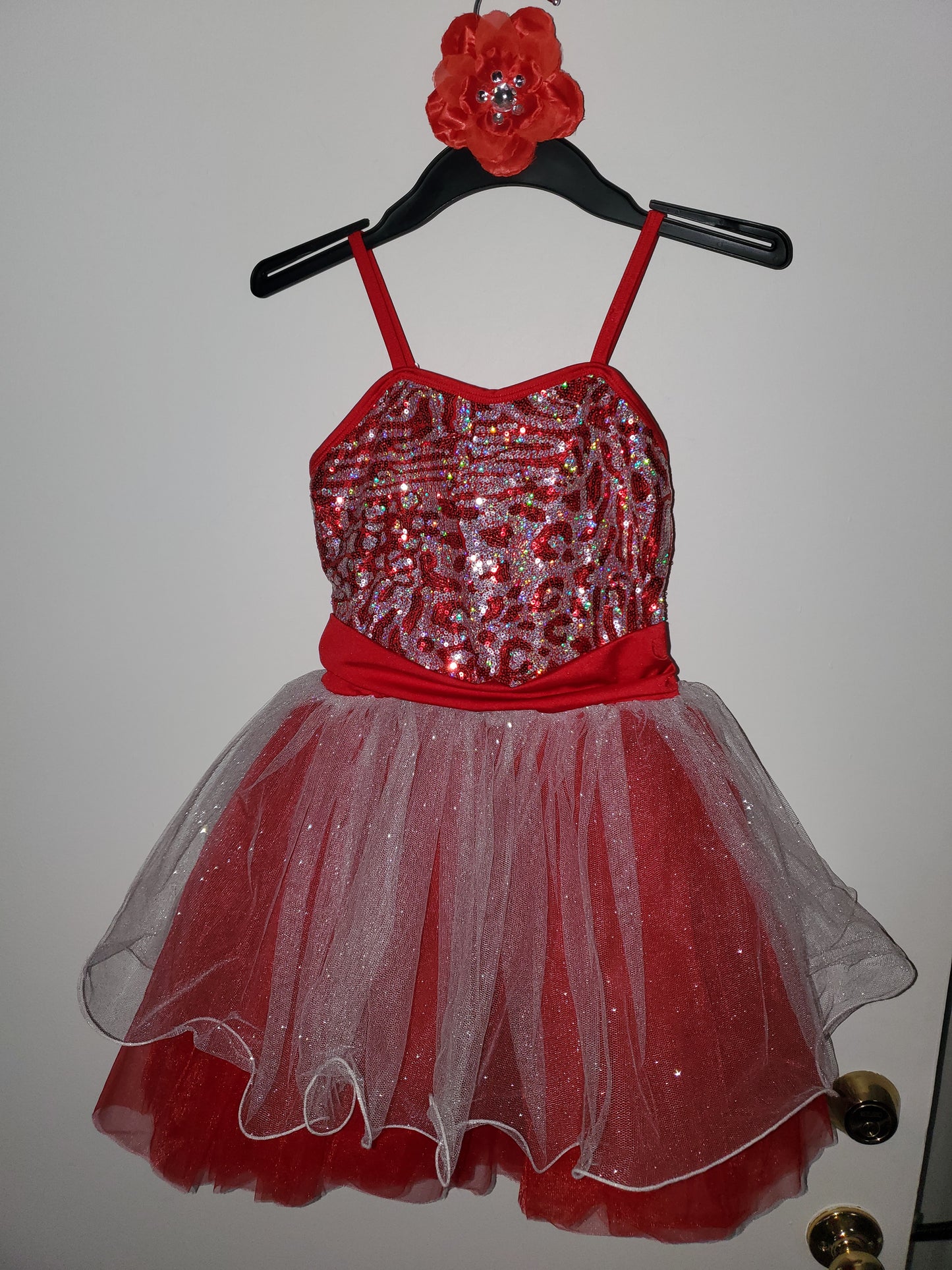 Red Sequin Ballet/Tap/Jazz Costume - A Wish Come True sz IMC