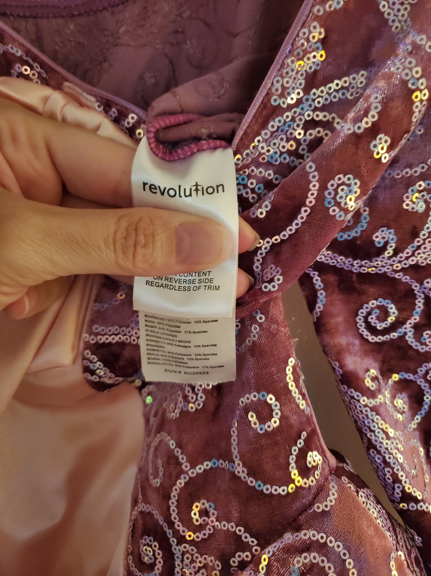 Pink/Silver Design Ballet/Musical Theater Costume - Revolution sz XLC