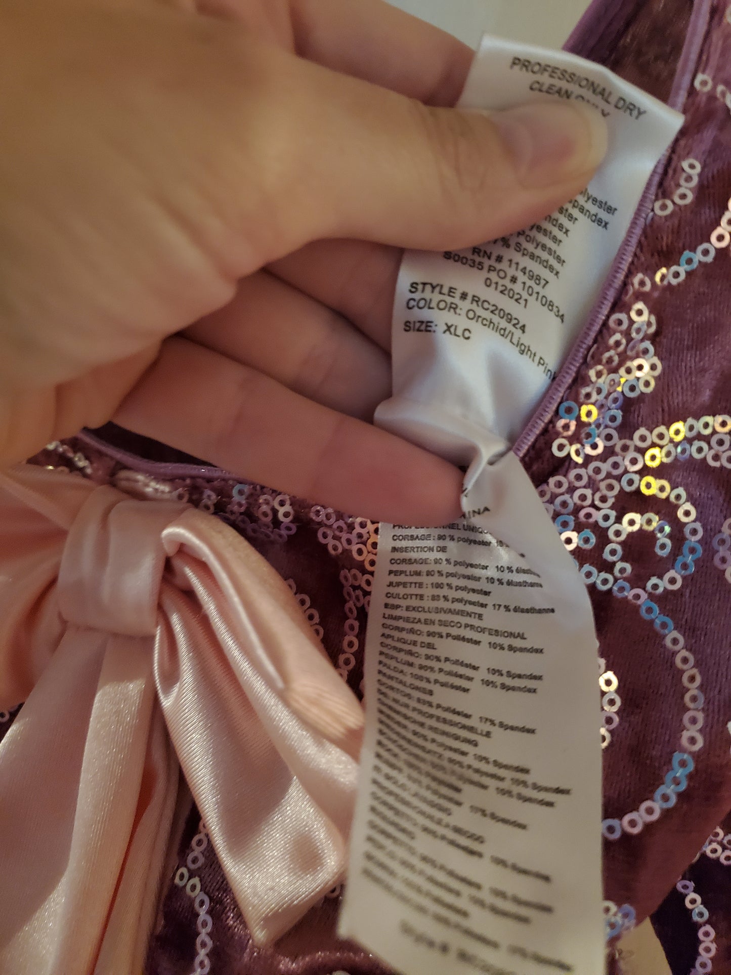 Pink/Silver Design Ballet/Musical Theater Costume - Revolution sz XLC