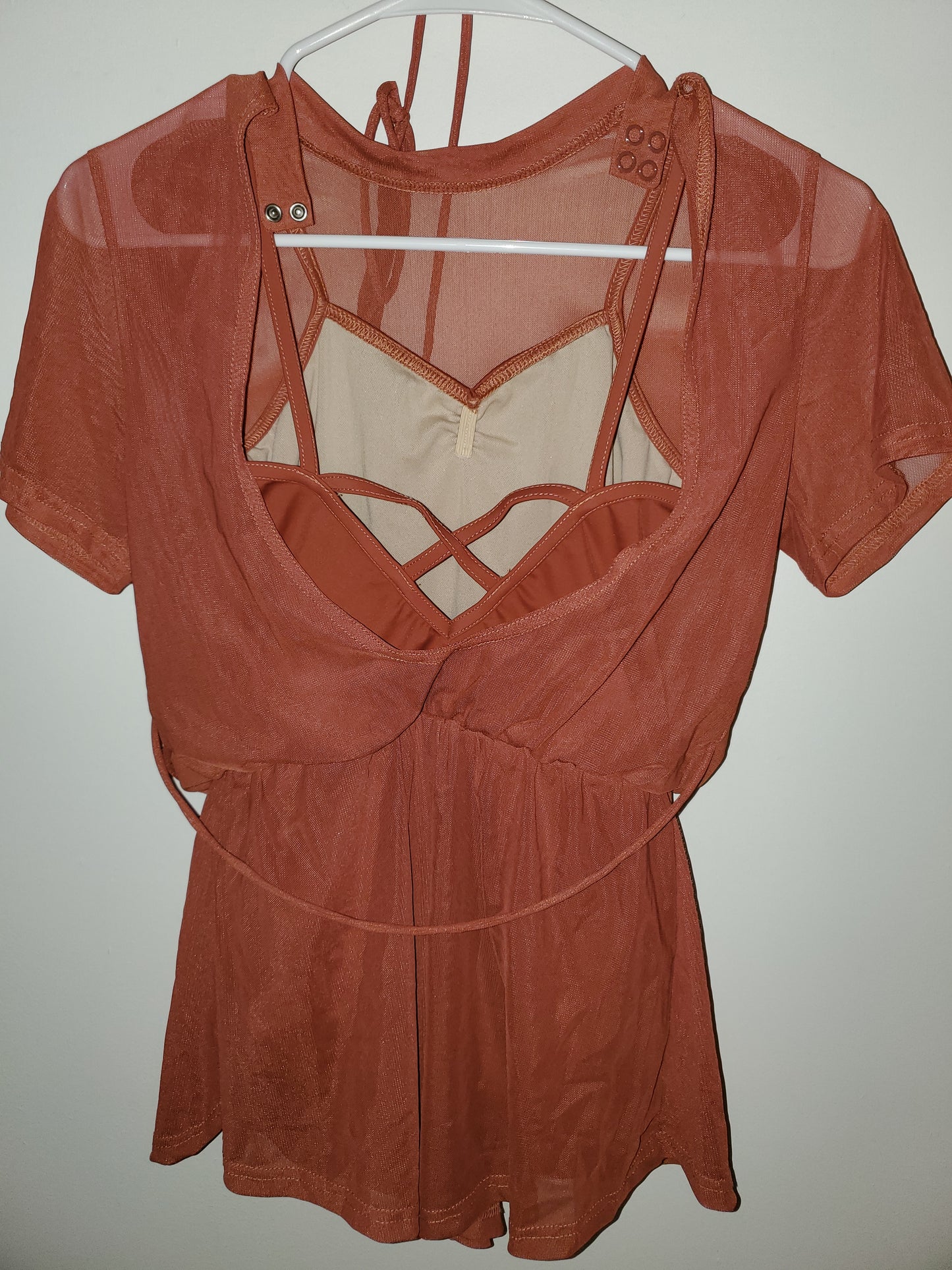 Orange-ish Romper Contemporary/Lyrical Costume - Balera sz LC