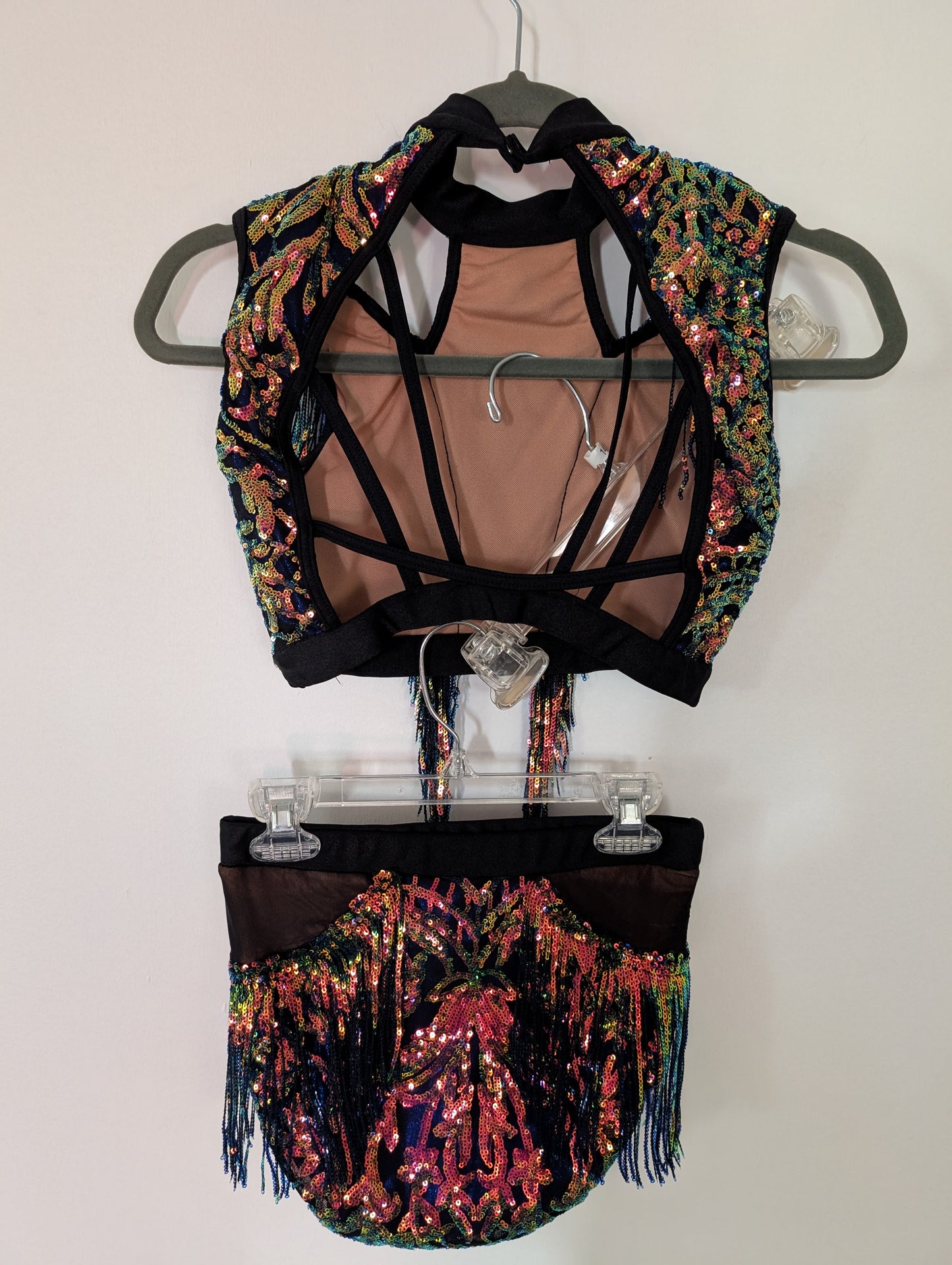 Shimmery Multi-color Jazz/Musical Theater/Tap 2-piece Costume - tenth house sz PA