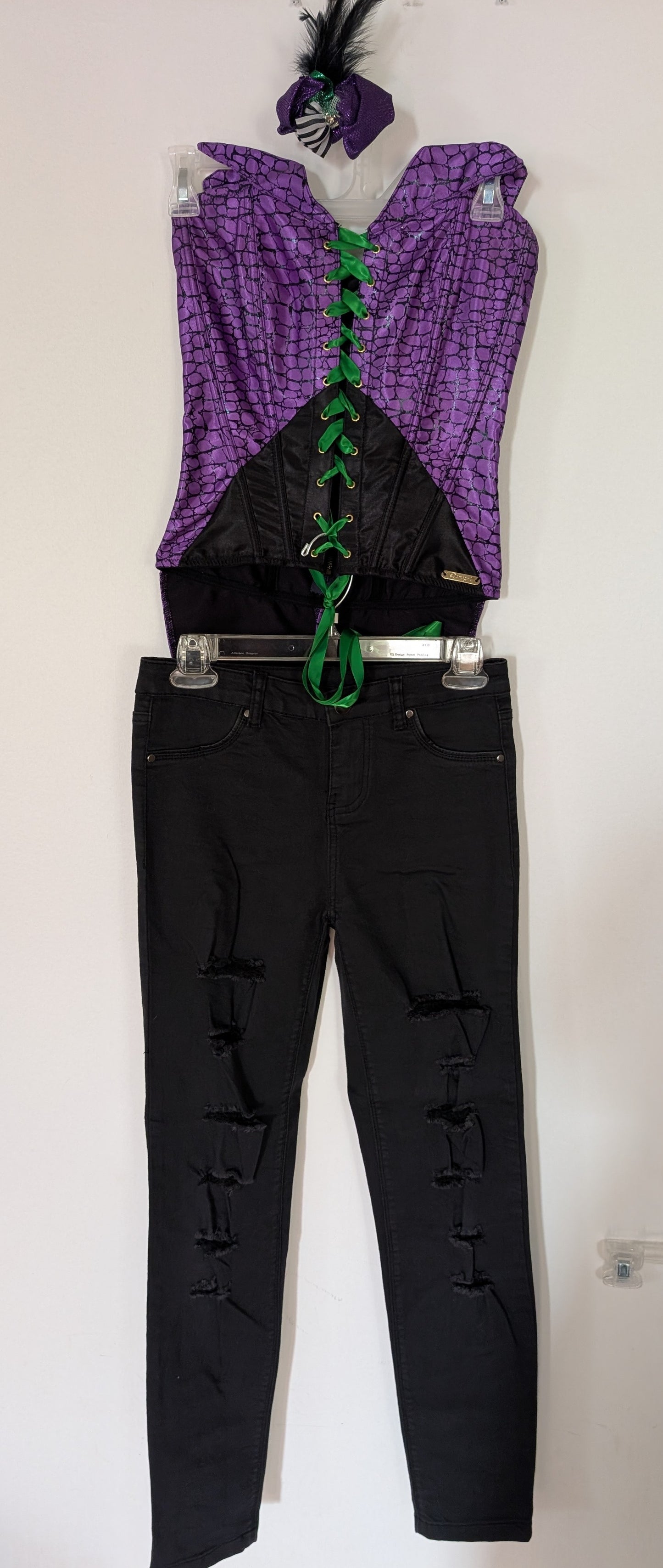 Purple/Black Tailcoat Corset w/ Pants Hip Hop/Musical Theater/Tap Costume - Balera sz LC