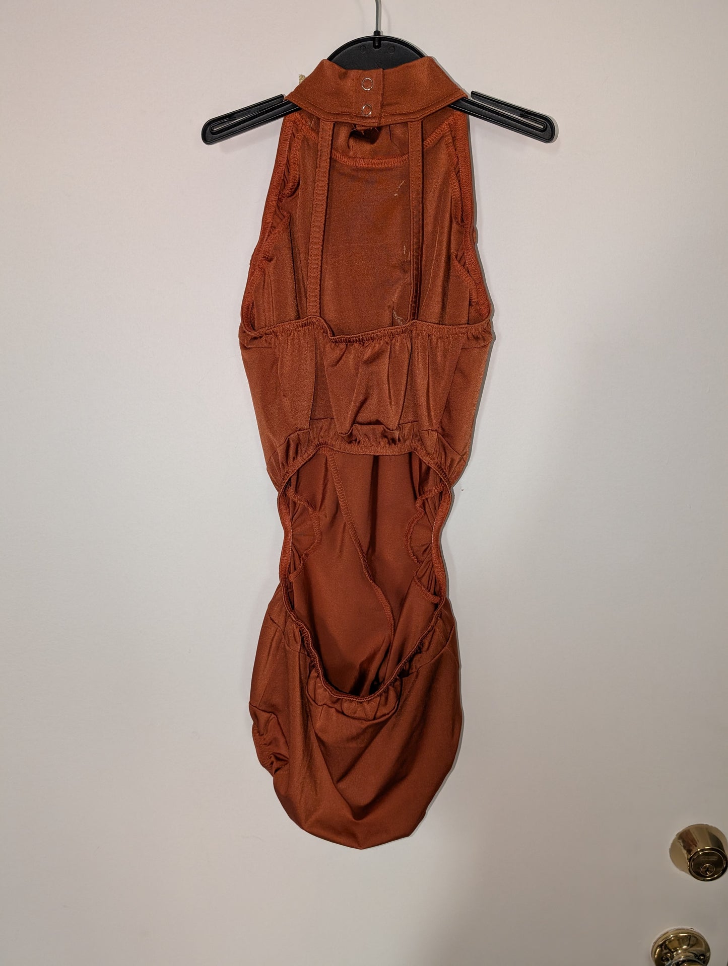 Dusty Orange/Gold Applique Contemporary/Lyrical Costume - Kelle sz Small Adult