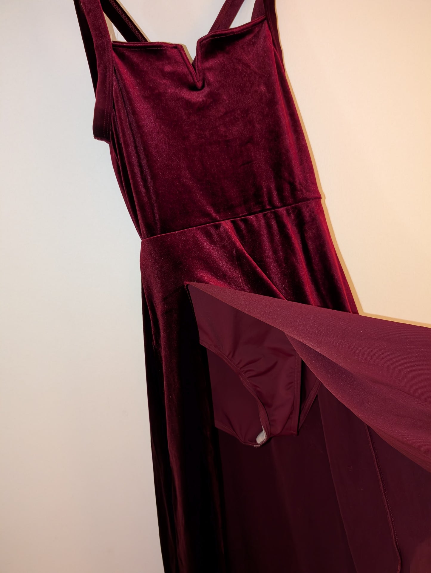 Burgundy Velvet Lyrical/Musical Theater/Ballet Costume - Weissman sz XSA
