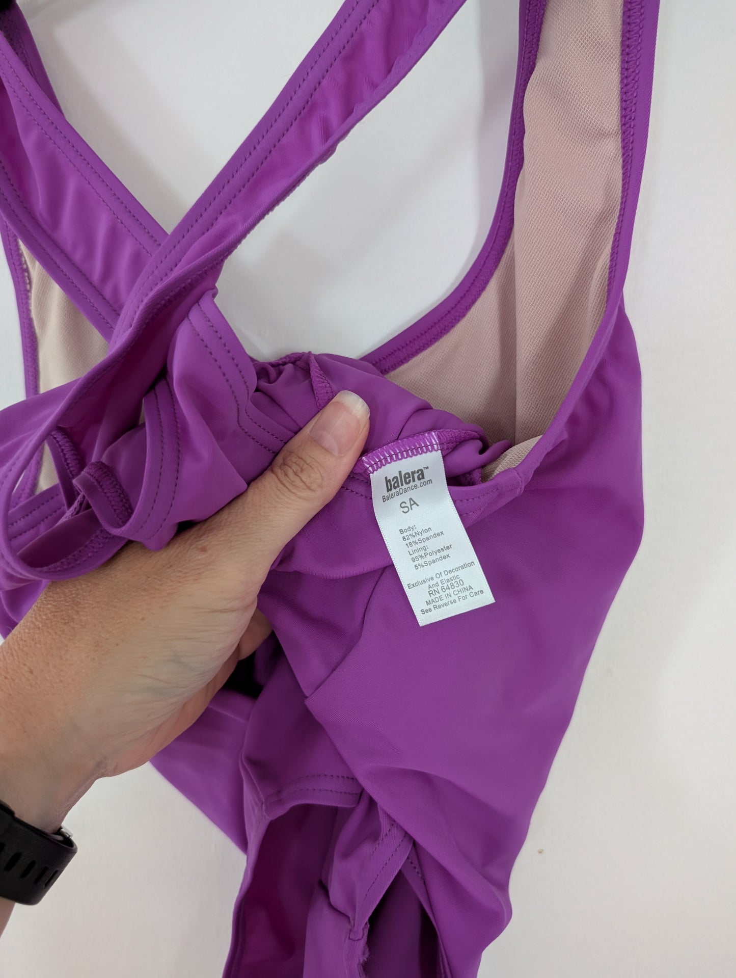 Purple Clover Cut Out Leotard - Balera sz SA