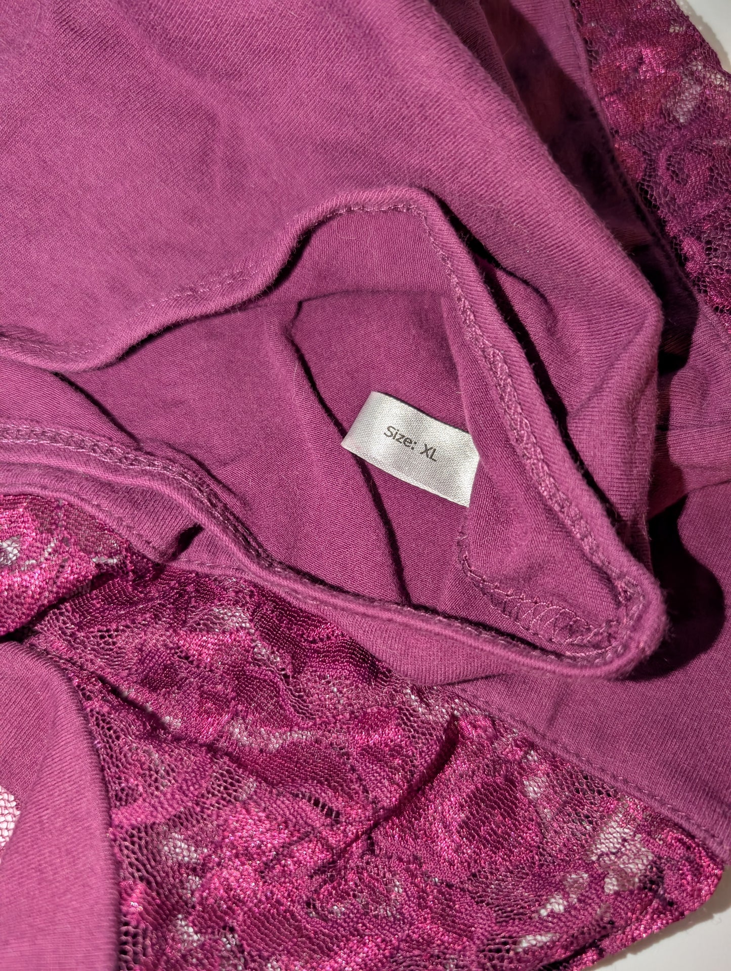 Purple Lace Top Leotard - sz "XL" kids *runs small*
