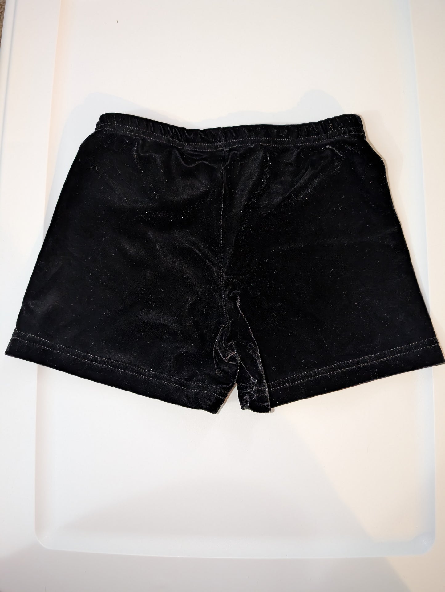 Black Velvet Dance Shorts - Twirlz sz L kids