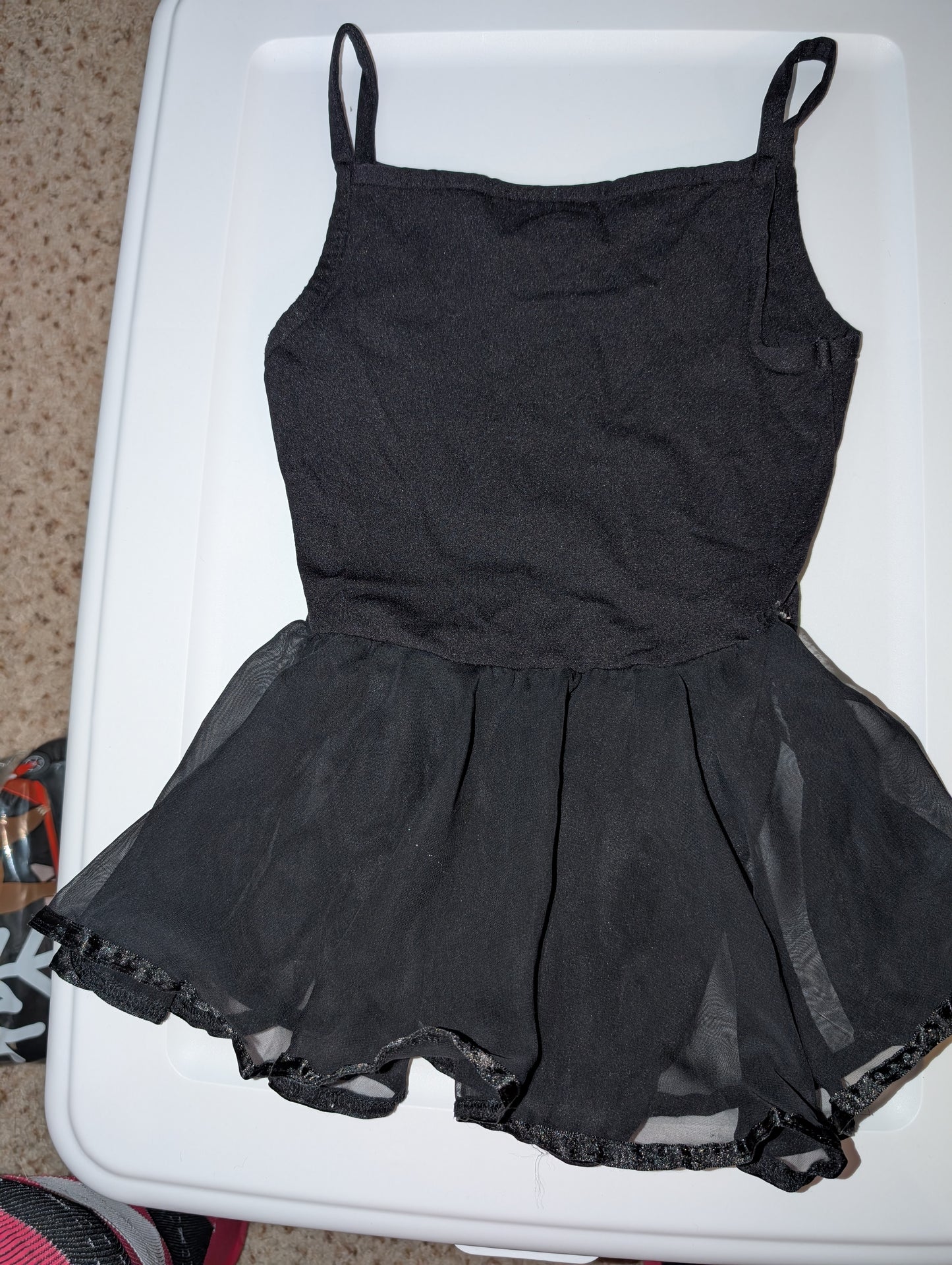 ***Test*** Black Leotard w Skirt - sz 6 girls