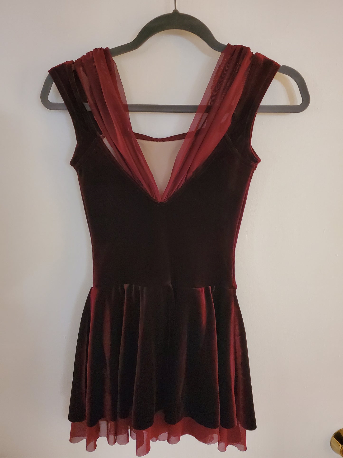 Burgundy Lyrical/Ballet/Contemporary Costume - Weissman sz XS Adult