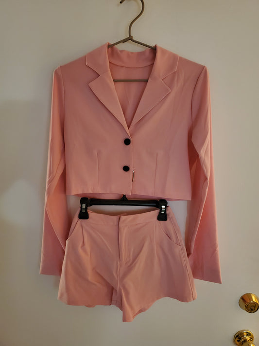 Pink Shorts/Blazer Suit Musical Theater/Contemporary Costume Weissman sz XSA top, IC shorts