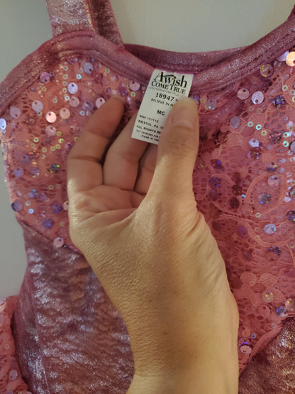 Pink Sequin/Velvet Ballet/Musical Theater Costume - A Wish Come True sz MC
