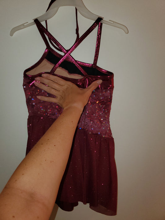 Deep Pink/Purple Sequin Lyrical Costume - A Wish Come True sz IMC