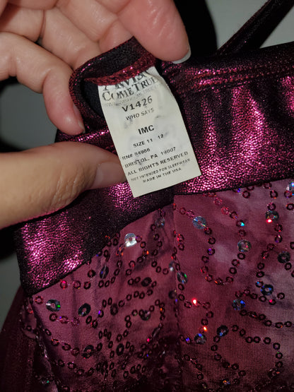 Deep Pink/Purple Sequin Lyrical Costume - A Wish Come True sz IMC