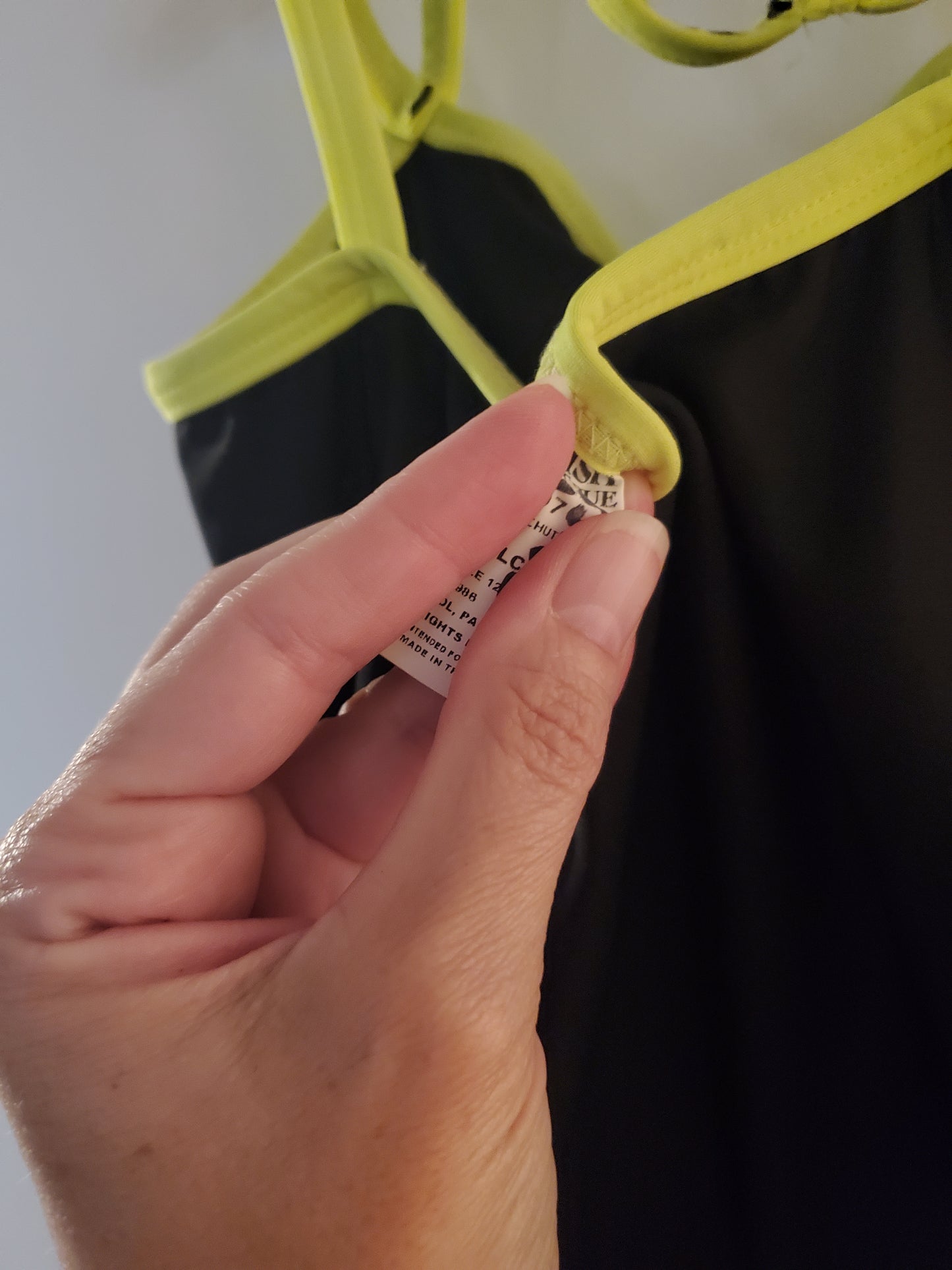 Black/Yellow Jumpsuit Costume w/ Headband - Wish Come True sz LC