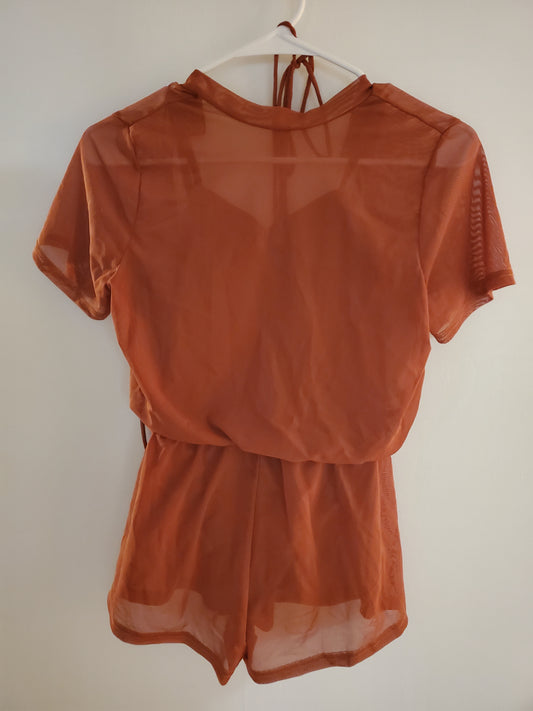 Orange-ish Romper Contemporary/Lyrical Costume - Balera sz LC