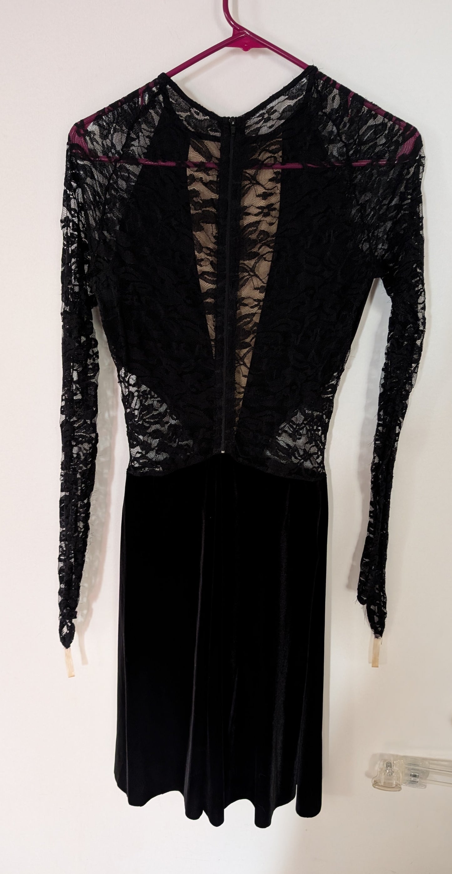 Black Velvet/Lace Ballet/Contemporary/Musical Theater Costume - Kelle sz Small Adult
