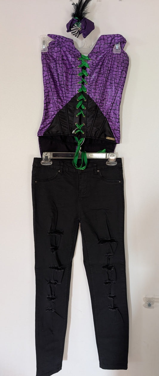 Purple/Black Tailcoat Corset w/ Pants Hip Hop/Musical Theater/Tap Costume - Balera sz LC