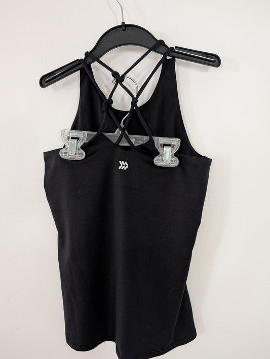 Black Tank Top with Fun Knot Straps - All in Motion sz 10/12 Girls