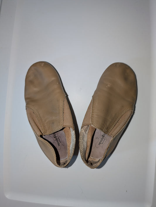 Revolution Tan Jazz Shoes - Kids sz 3