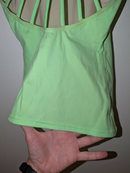 Mint Green Strappy Lined Dance Top - Capezio sz M