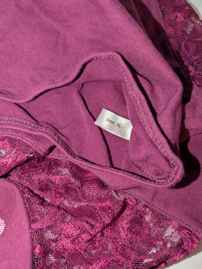Purple Lace Top Leotard - sz "XL" kids  *runs small*