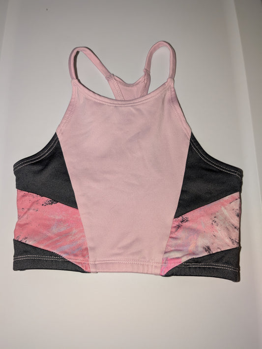 Light Pink/Gray Dance Crop Top - Justice sz 26