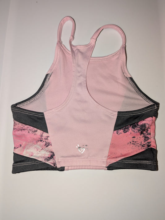 Light Pink/Gray Dance Crop Top - Justice sz 26