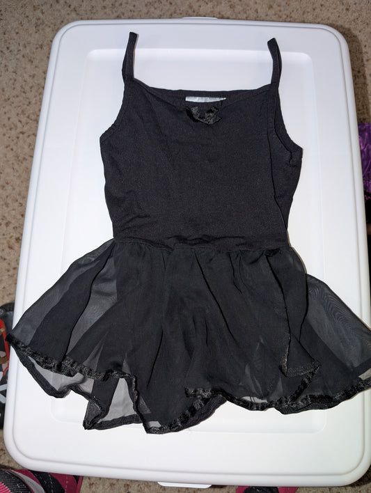 ***Test*** Black Leotard w Skirt - sz 6 girls