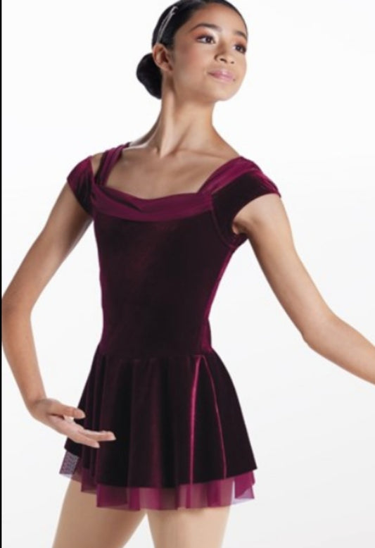 Burgundy Lyrical/Ballet/Contemporary Costume - Weissman sz XS Adult