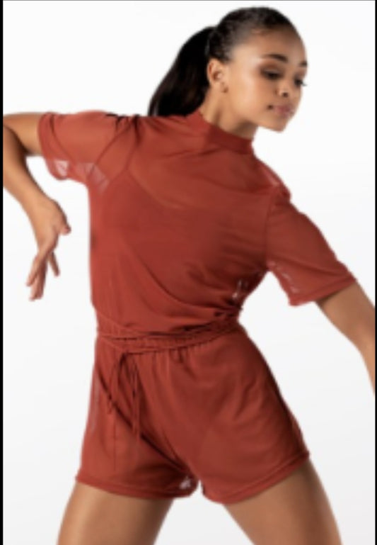 Orange-ish Romper Contemporary/Lyrical Costume - Balera sz LC