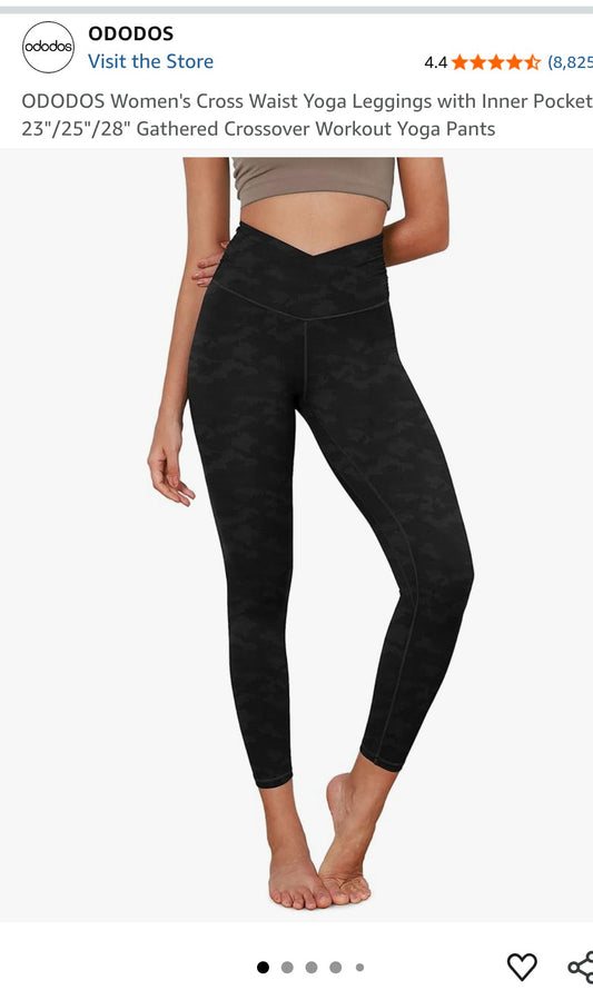 *NWT* ODODOS Women's Cross Waist Leggings - sz Small w/ 25" inseam